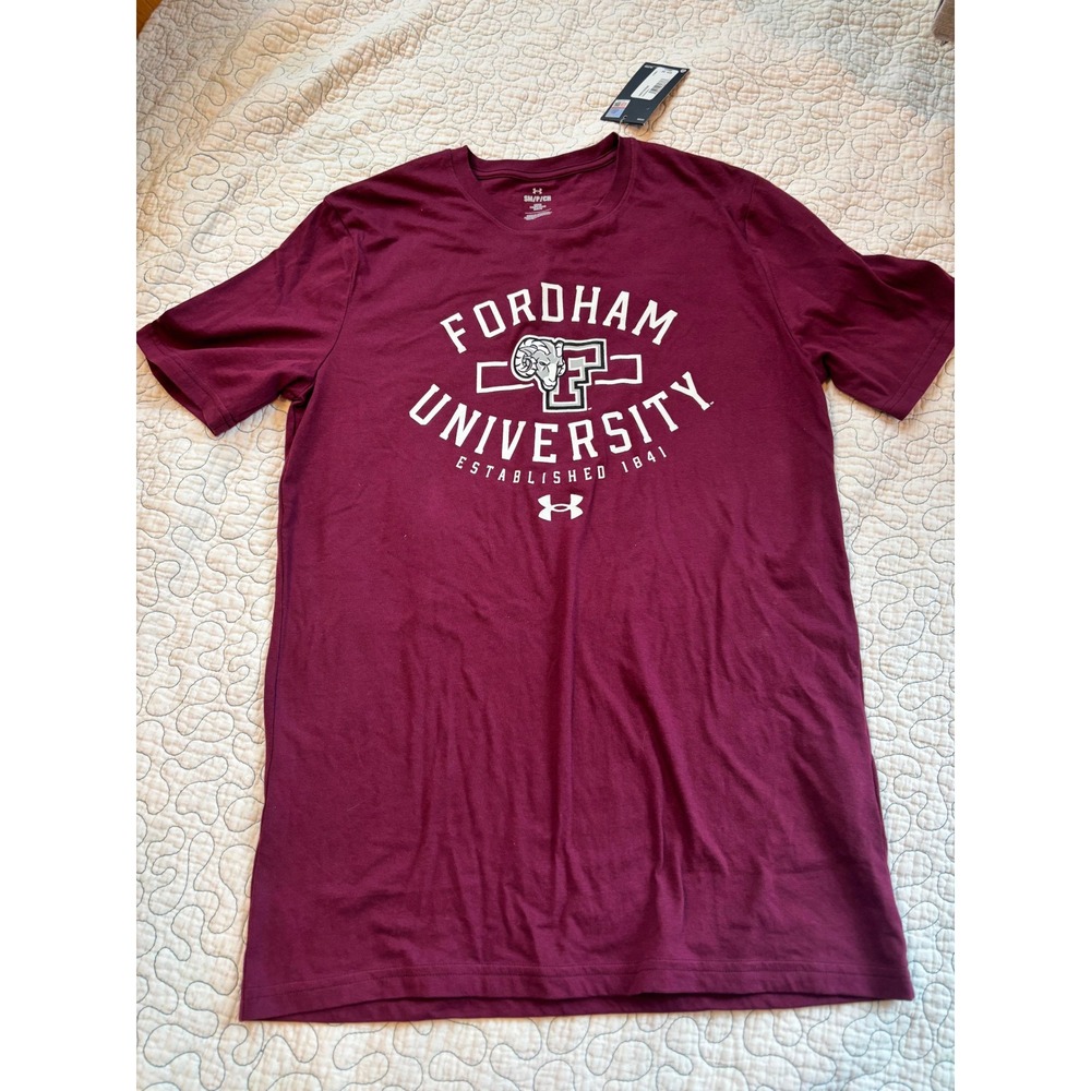 Under‎ Armour Fordham University Rams Maroon T Shirt Men's Size Small #15